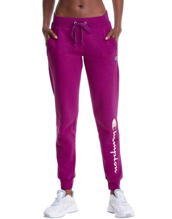 Jogger Champion Mujer - Powerblend Fleece Script Logo ( Moradas ) 6745921-VW